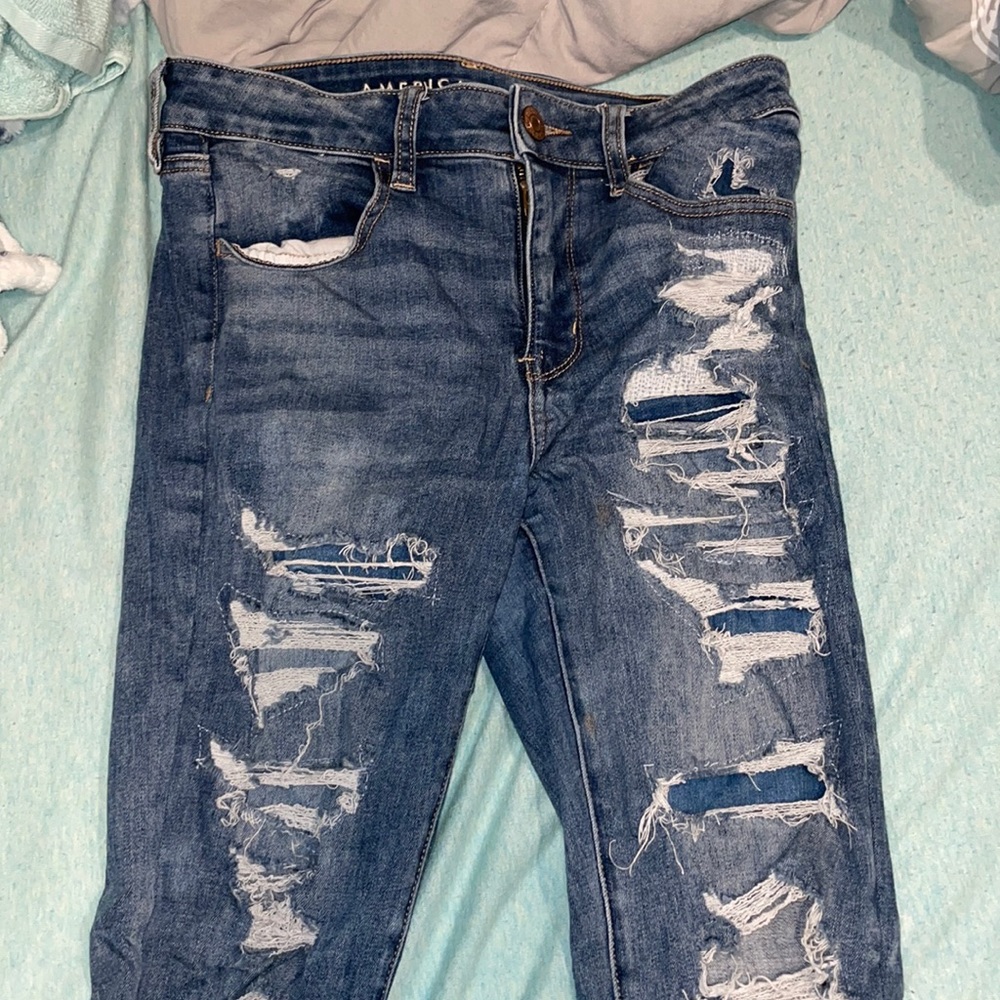 American eagle hi rise jeggings size 6 short